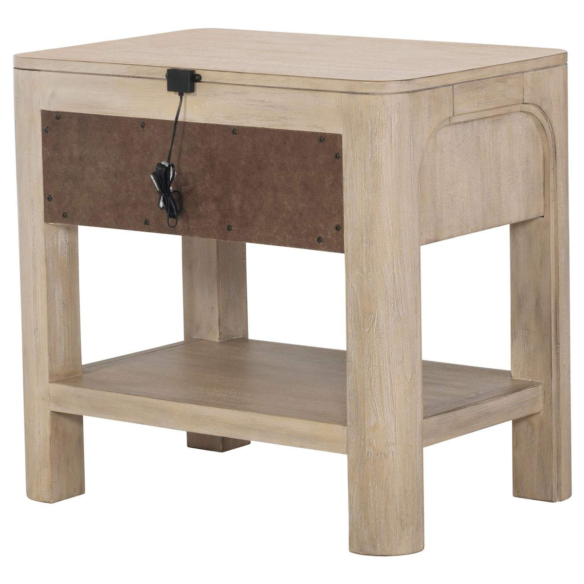 222522 Solano 1-drawer Nightstand Bedside Table Weathered Mango
