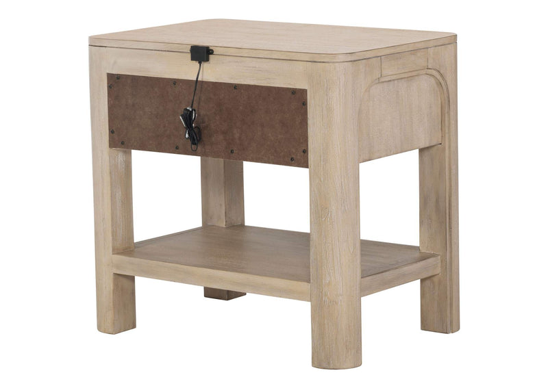 222522 Solano 1-drawer Nightstand Bedside Table Weathered Mango
