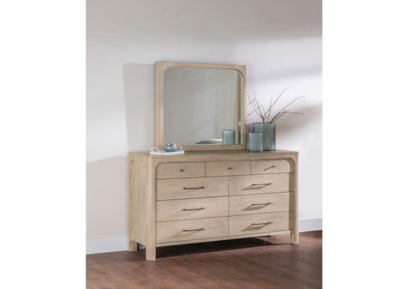 222523M Solano 9-drawer Bedroom Dresser with Mirror Weathered Mango