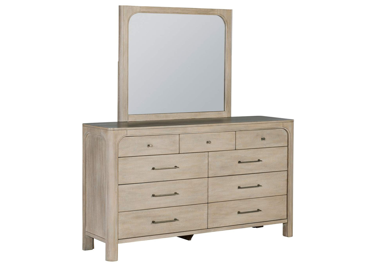 222523M Solano 9-drawer Bedroom Dresser with Mirror Weathered Mango
