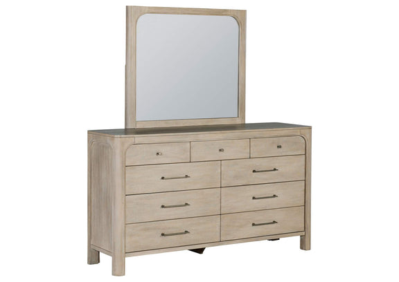 222523M Solano 9-drawer Bedroom Dresser with Mirror Weathered Mango