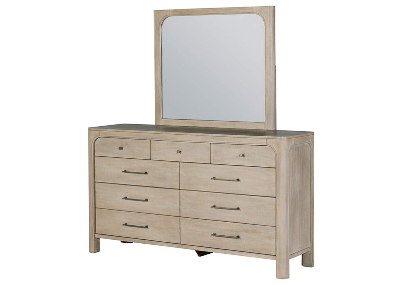 222523M Solano 9-drawer Bedroom Dresser with Mirror Weathered Mango