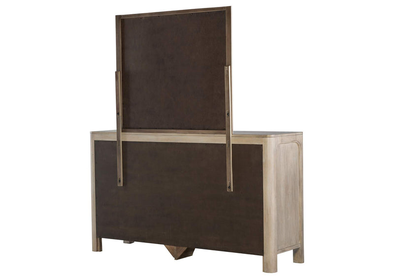 222523M Solano 9-drawer Bedroom Dresser with Mirror Weathered Mango