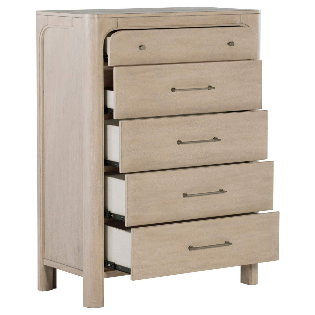 222525 Solano 5-drawer Bedroom Chest of Drawers Weathered Mango