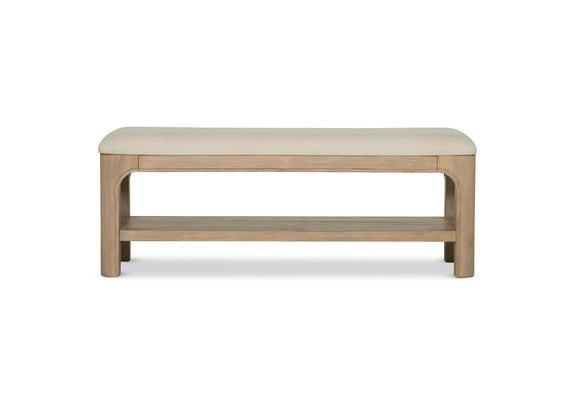 222526 Solano 52-inch Bedroom Bed End Bench Weathered Mango