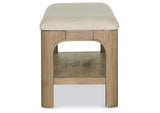 222526 Solano 52-inch Bedroom Bed End Bench Weathered Mango