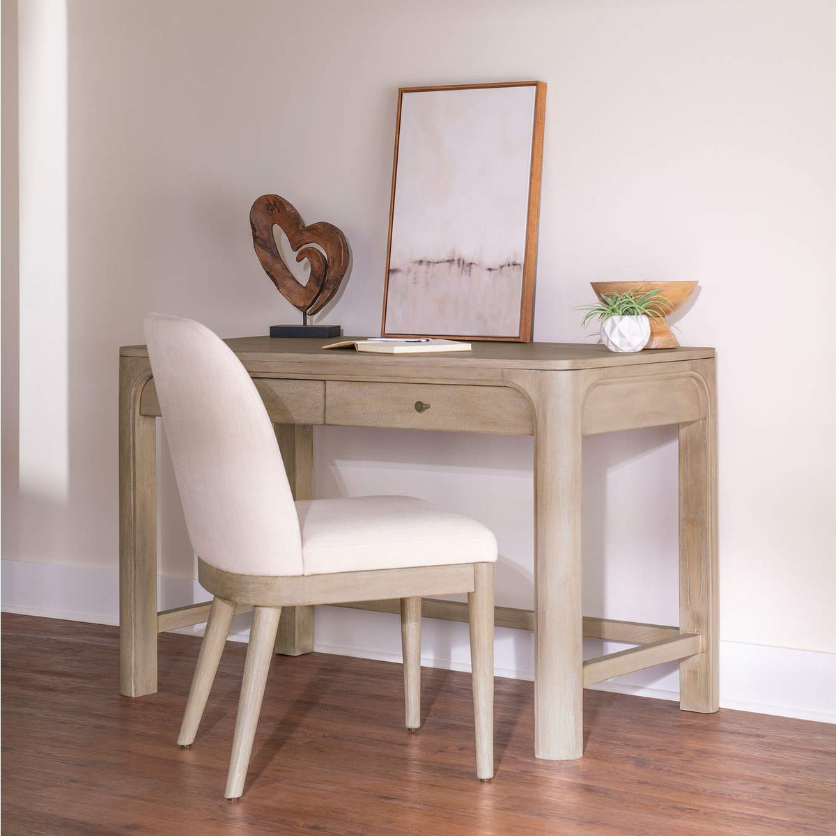 222527 Solano 2-drawer Makeup Table Vanity Desk Weathered Mango