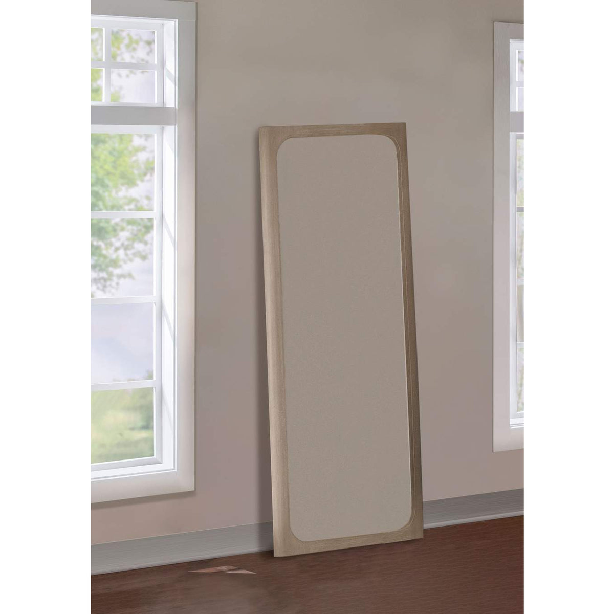 222528 Solano 80-inch Full Length Floor Mirror Weathered Mango