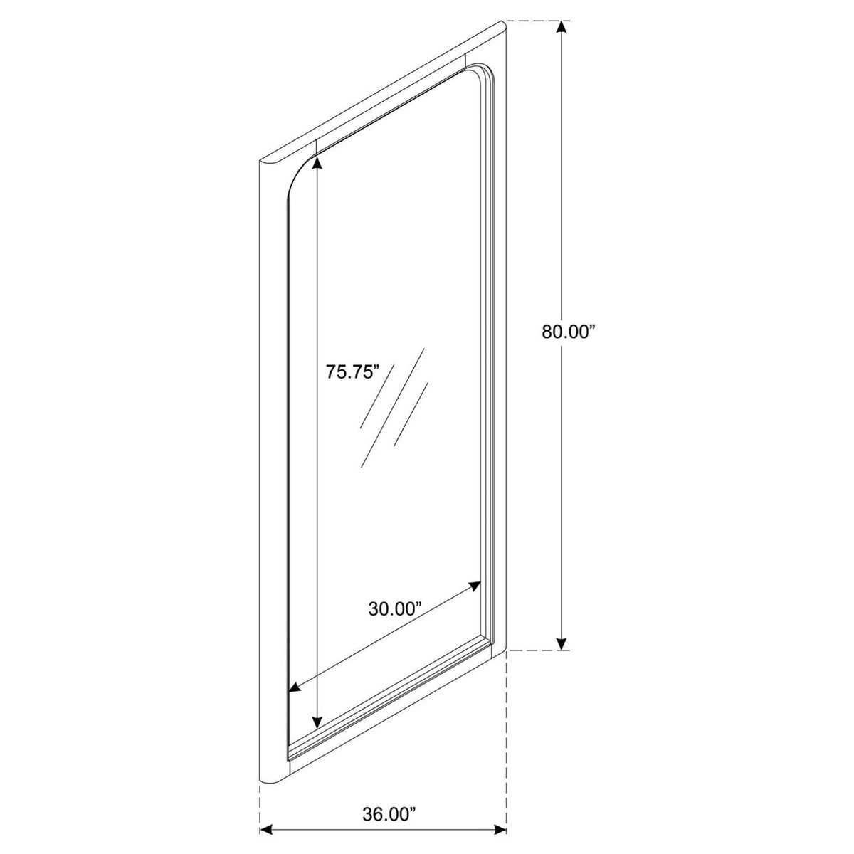 222528 Solano 80-inch Full Length Floor Mirror Weathered Mango