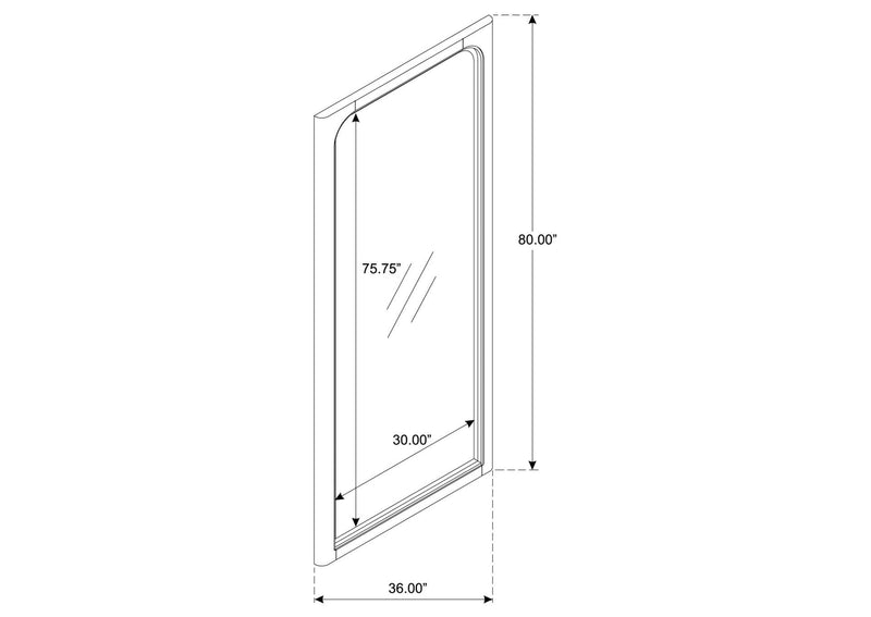 222528 Solano 80-inch Full Length Floor Mirror Weathered Mango