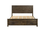 222631KE Woodmont Eastern King Storage Bed Rustic Golden Brown