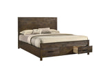 222631KW Woodmont California King Storage Bed Rustic Golden Brown