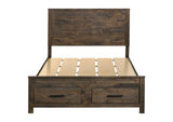 222631Q Woodmont Wood Queen Storage Panel Bed Rustic Golden Brown