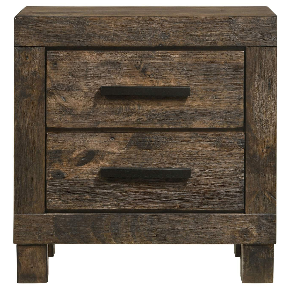 222632 Woodmont 2-drawer Nightstand Rustic Golden Brown