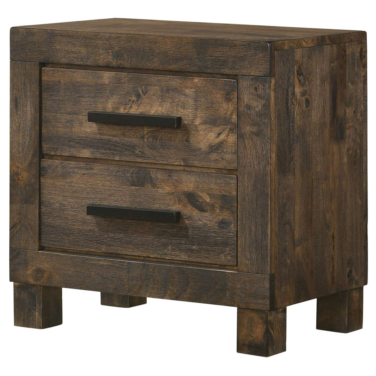 222632 Woodmont 2-drawer Nightstand Rustic Golden Brown