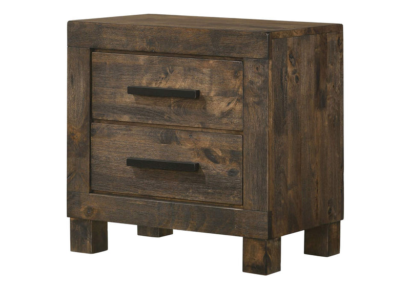 222632 Woodmont 2-drawer Nightstand Rustic Golden Brown