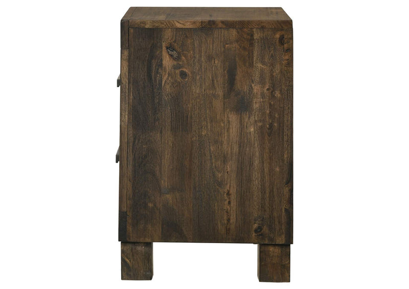 222632 Woodmont 2-drawer Nightstand Rustic Golden Brown