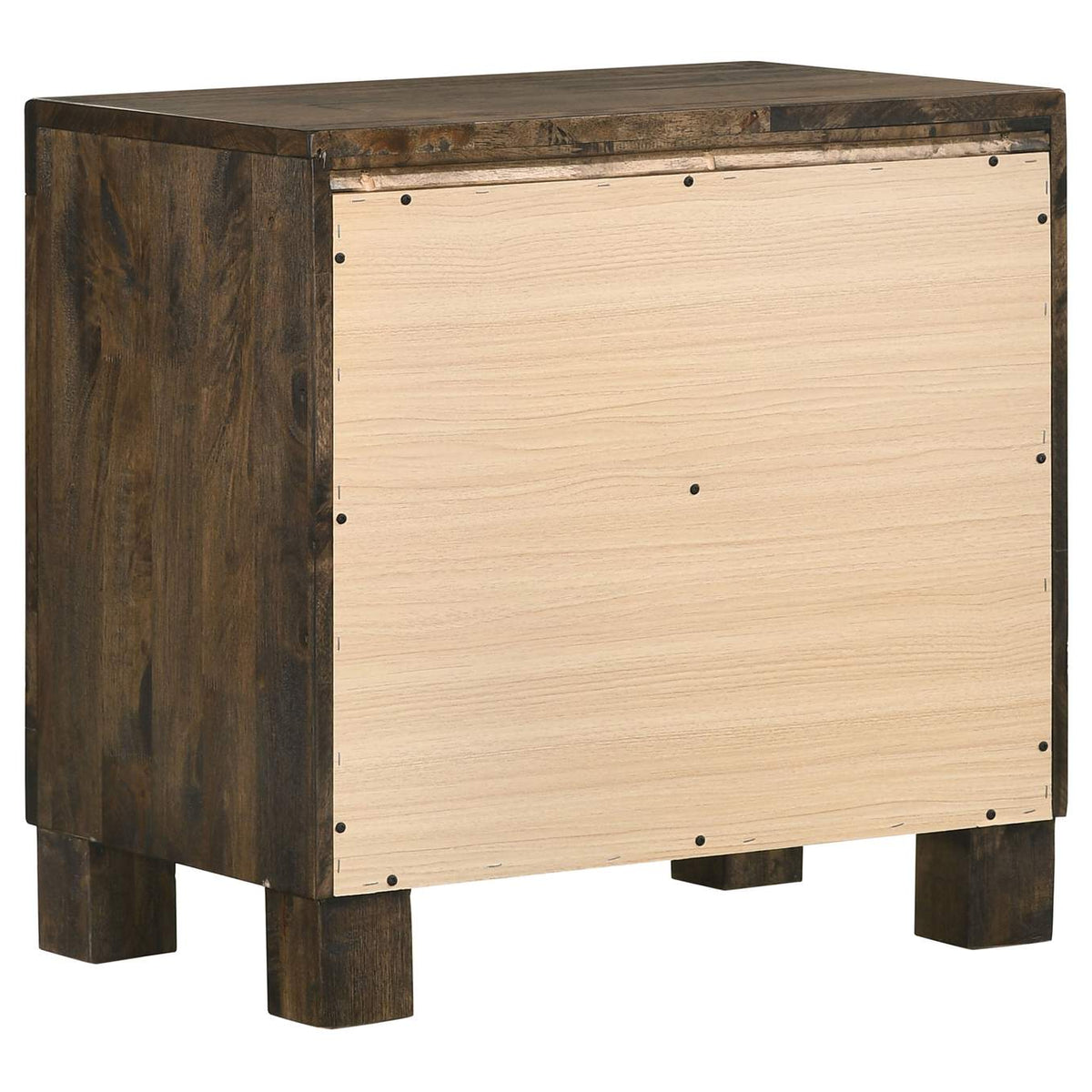222632 Woodmont 2-drawer Nightstand Rustic Golden Brown