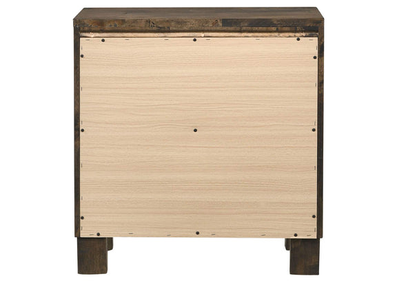 222632 Woodmont 2-drawer Nightstand Rustic Golden Brown