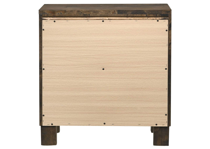 222632 Woodmont 2-drawer Nightstand Rustic Golden Brown