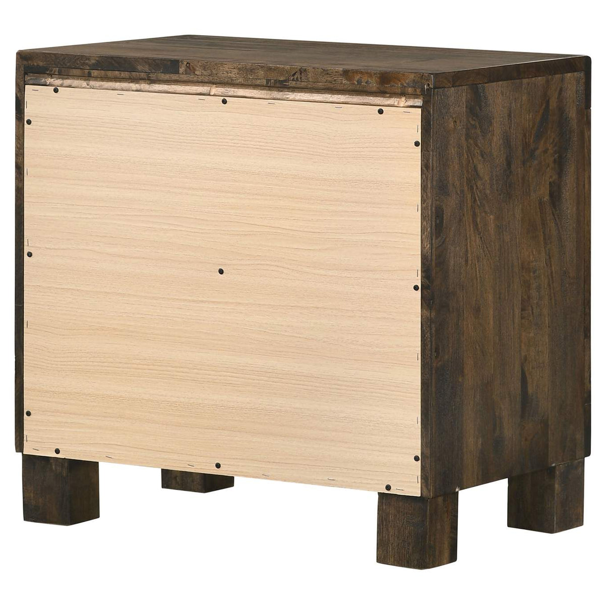 222632 Woodmont 2-drawer Nightstand Rustic Golden Brown