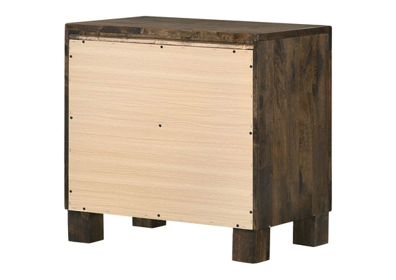 222632 Woodmont 2-drawer Nightstand Rustic Golden Brown