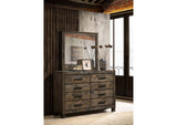 222633M Woodmont 8-drawer Dresser with Mirror Rustic Golden Brown