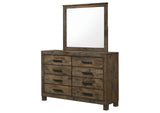 222633M Woodmont 8-drawer Dresser with Mirror Rustic Golden Brown