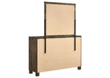 222633M Woodmont 8-drawer Dresser with Mirror Rustic Golden Brown