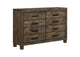 222633 Woodmont 8-drawer Dresser Rustic Golden Brown