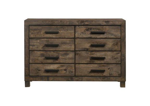 222633 Woodmont 8-drawer Dresser Rustic Golden Brown
