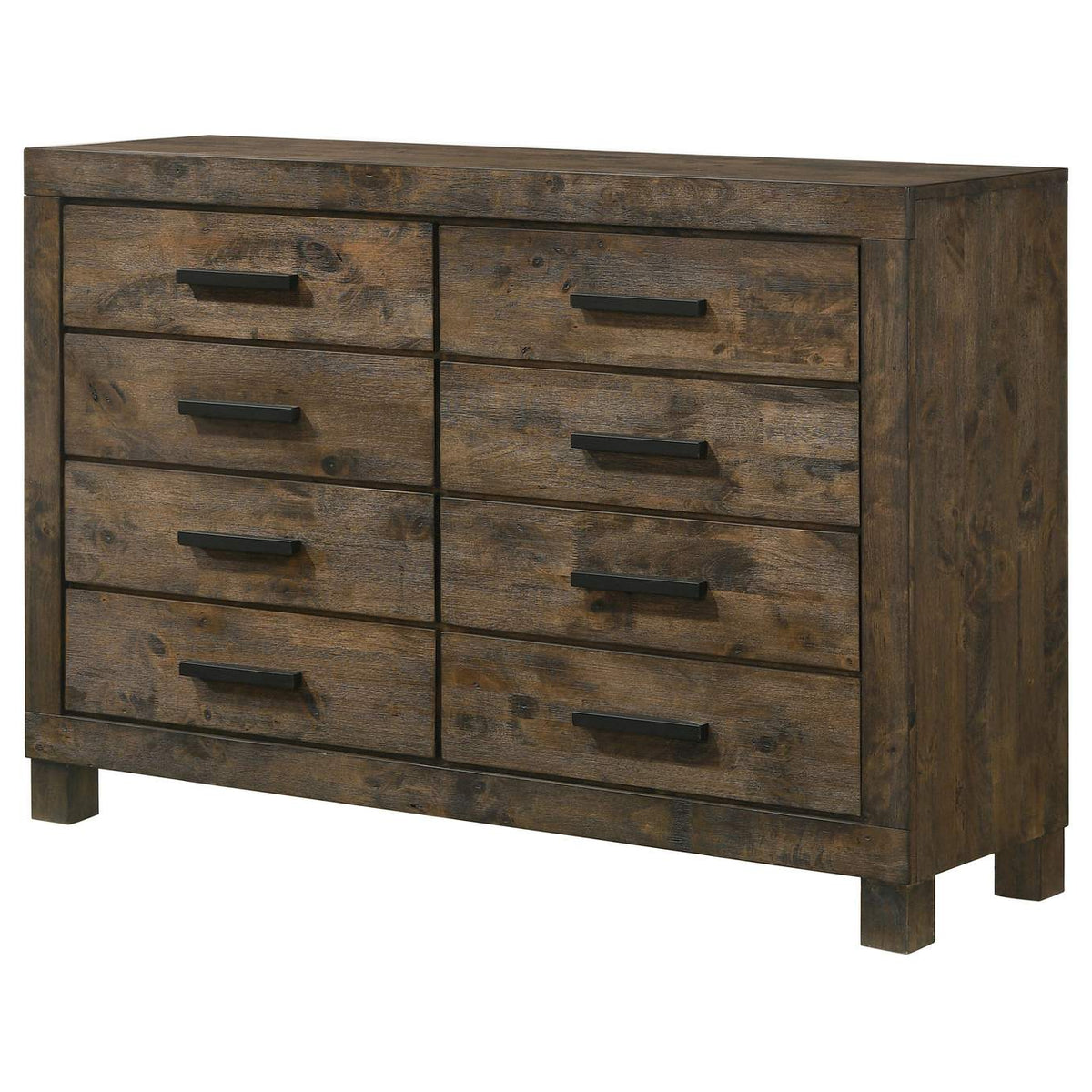 222633 Woodmont 8-drawer Dresser Rustic Golden Brown