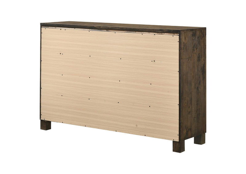 222633 Woodmont 8-drawer Dresser Rustic Golden Brown
