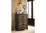 222635 Woodmont 5-drawer Bedroom Chest Rustic Golden Brown