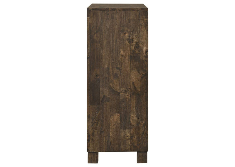 222635 Woodmont 5-drawer Bedroom Chest Rustic Golden Brown