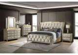 222661KE-S5 Lorient 5-piece Eastern King Bedroom Set Ivory and Camel