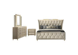 222661Q-S4 Lorient 4-piece Queen Bedroom Set Ivory and Camel