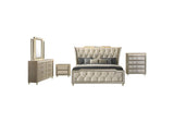 222661Q-S5 Lorient 5-piece Queen Bedroom Set Ivory and Camel