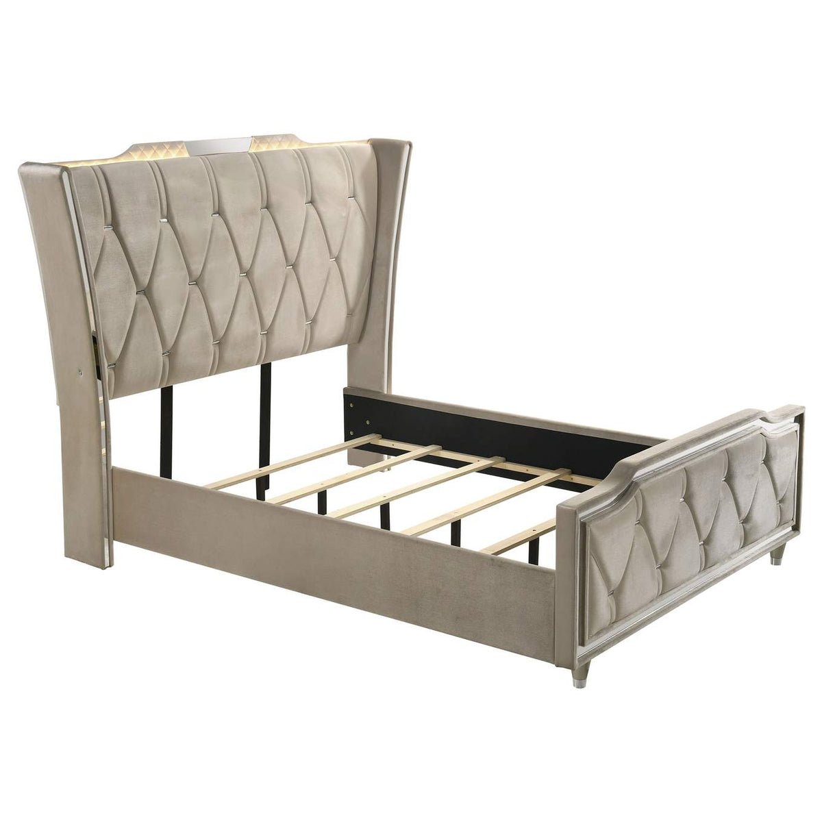 222661Q-S5 Lorient 5-piece Queen Bedroom Set Ivory and Camel