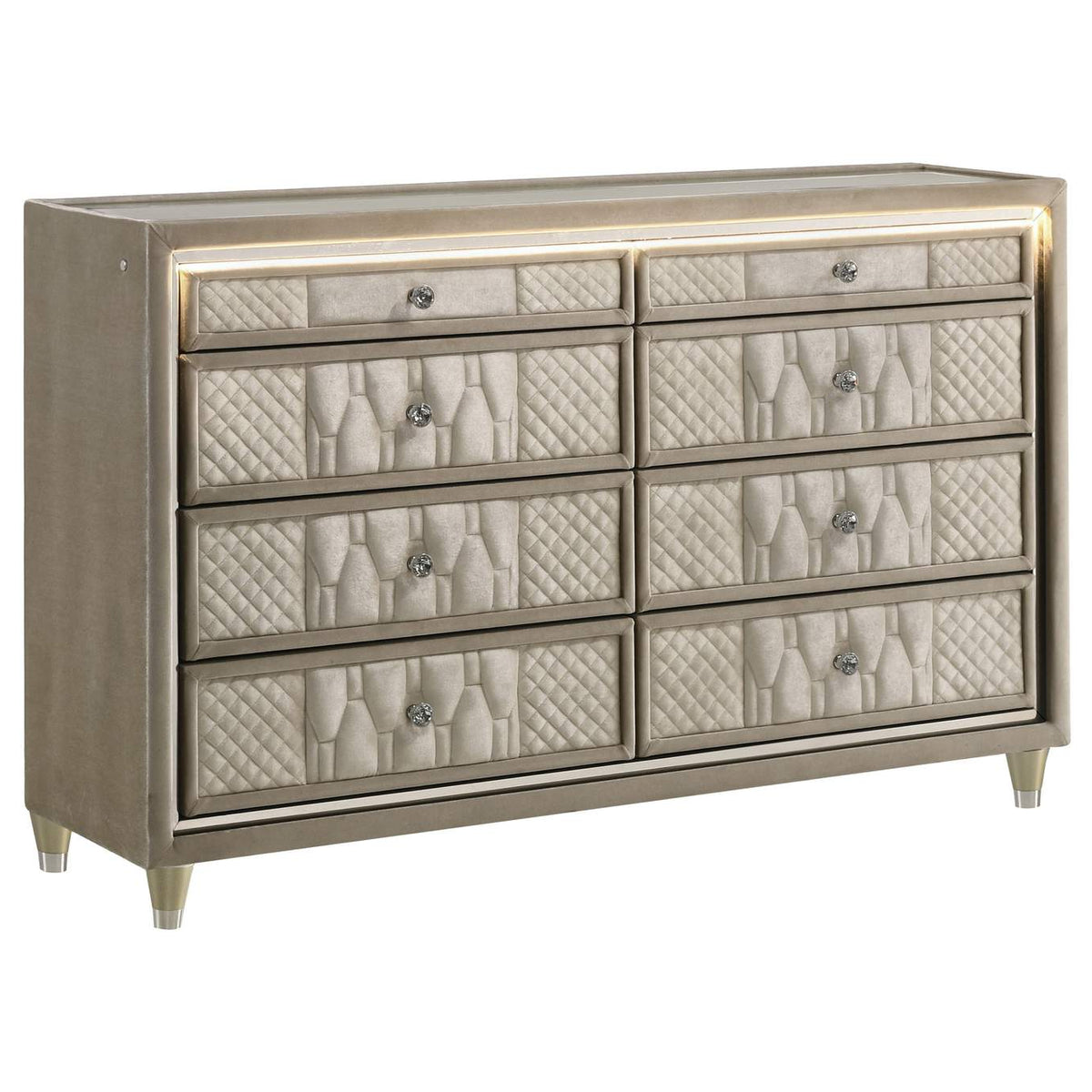 222661Q-S5 Lorient 5-piece Queen Bedroom Set Ivory and Camel