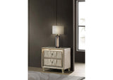 222662 Lorient 2-drawer LED Nightstand with USB Ivory and Camel
