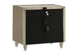 222662 Lorient 2-drawer LED Nightstand with USB Ivory and Camel