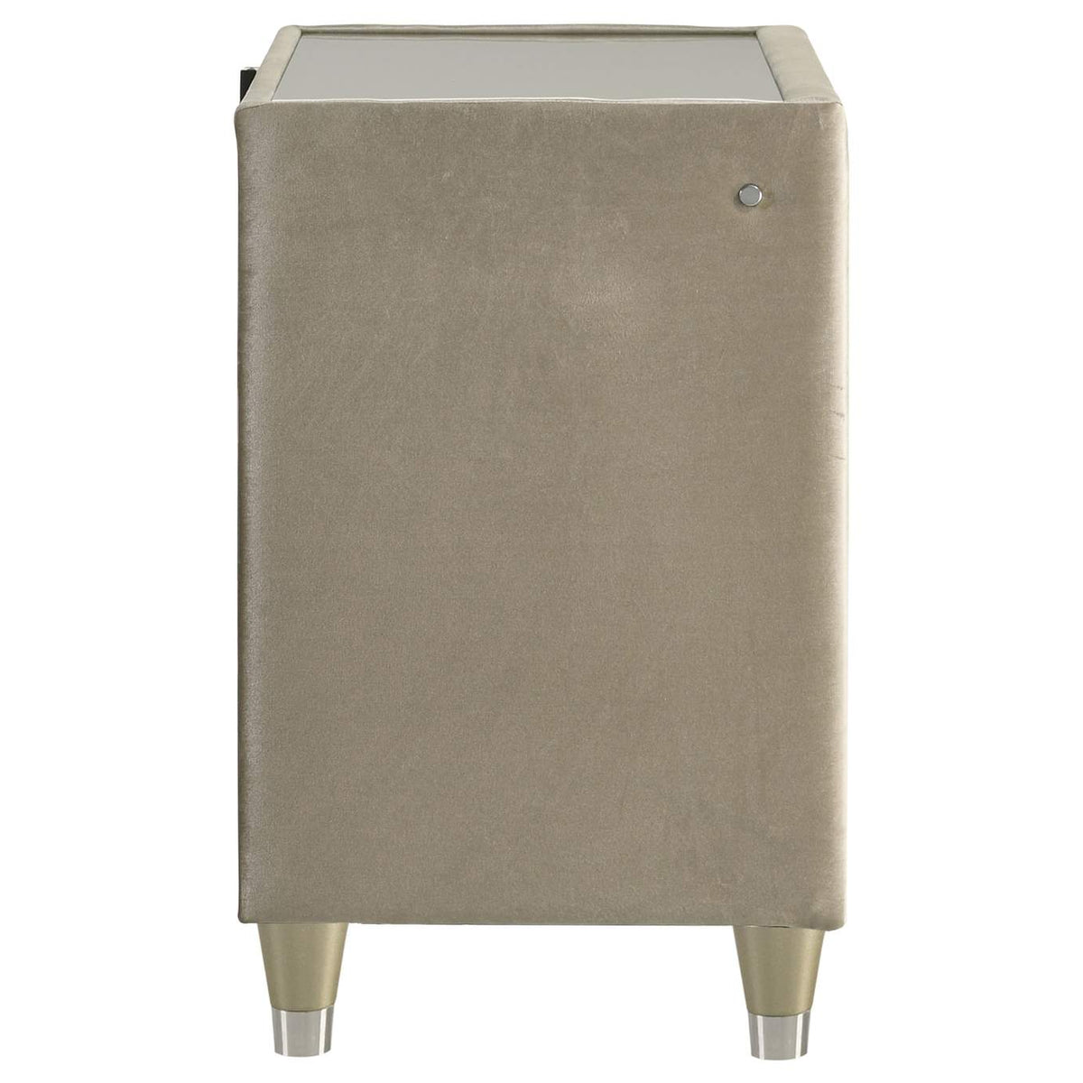 222662 Lorient 2-drawer LED Nightstand with USB Ivory and Camel