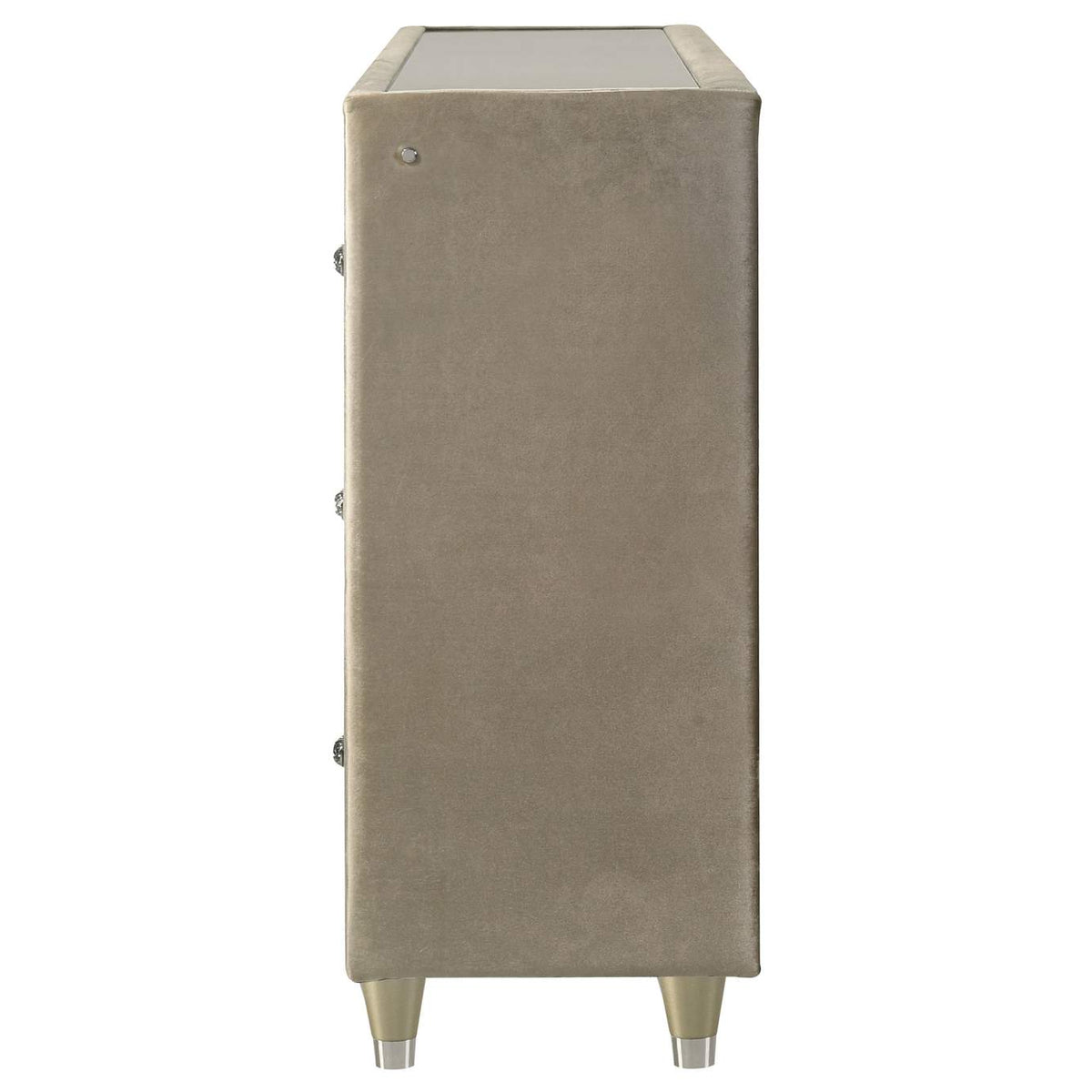 222663FB Lorient 8-drawer LED Bedroom Flame Box Dresser Ivory Camel