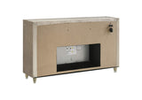 222663FB Lorient 8-drawer LED Bedroom Flame Box Dresser Ivory Camel