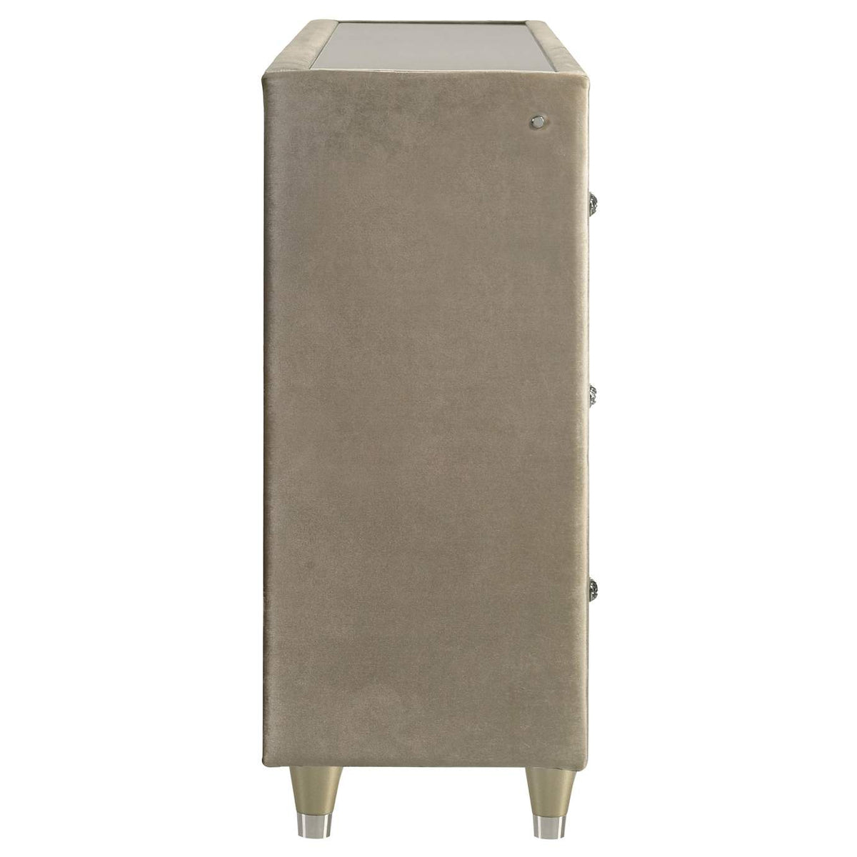 222663FB Lorient 8-drawer LED Bedroom Flame Box Dresser Ivory Camel