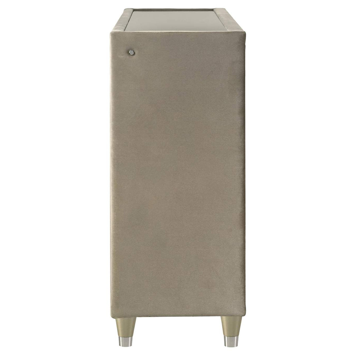 222663 Lorient 8-drawer LED Bedroom Dresser Cabinet Ivory and Camel