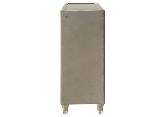 222663 Lorient 8-drawer LED Bedroom Dresser Cabinet Ivory and Camel