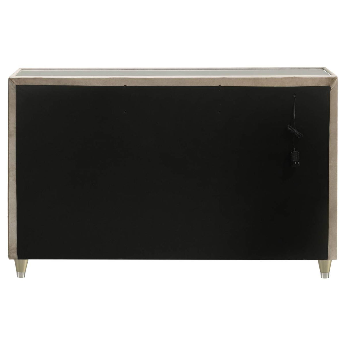 222663 Lorient 8-drawer LED Bedroom Dresser Cabinet Ivory and Camel