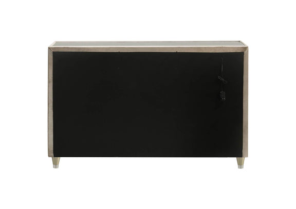 222663 Lorient 8-drawer LED Bedroom Dresser Cabinet Ivory and Camel